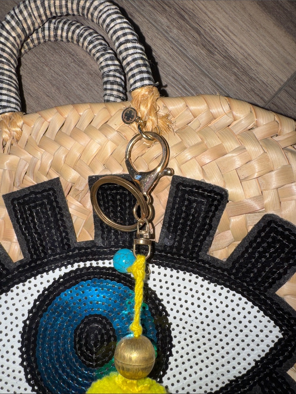 Evil eye straw bag - Picture 4 of 6